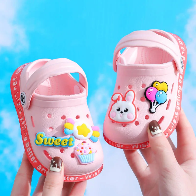 Summer Baby Shoes Sandals Cartoon Design Mules for Girls and Boys Infant Garden Shoes New Products for Children
