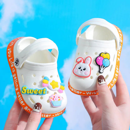 Summer Baby Shoes Sandals Cartoon Design Mules for Girls and Boys Infant Garden Shoes New Products for Children