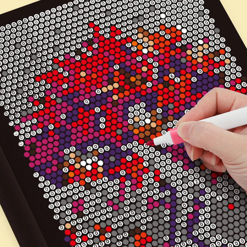 32 Pages Mystery Mosaic Color by Number Coloring Book for Adults Pixel Art Stress Relief