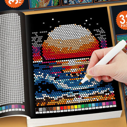 32 Pages Mystery Mosaic Color by Number Coloring Book for Adults Pixel Art Stress Relief