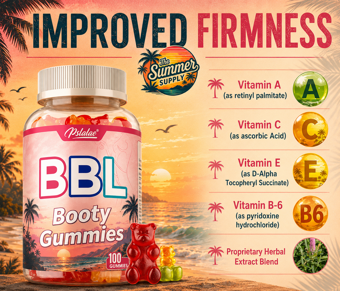BBL Gummies - Promotes Hip Growth, Enhances Natural Curves, Balances Hormones, Accelerates Metabolism, and Improves Vitalitysupp