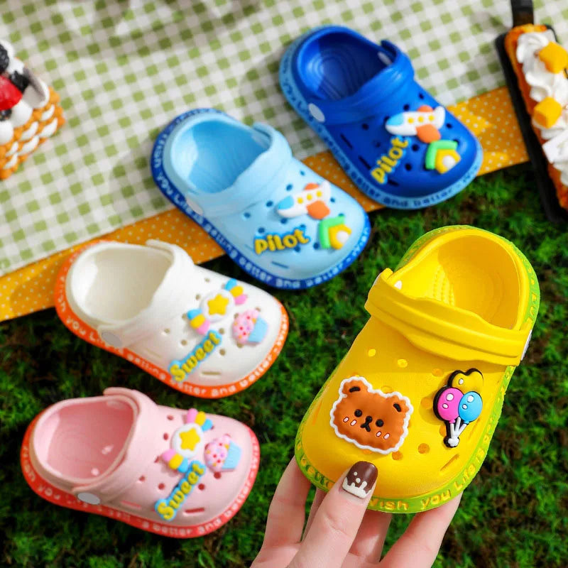Summer Baby Shoes Sandals Cartoon Design Mules for Girls and Boys Infant Garden Shoes New Products for Children