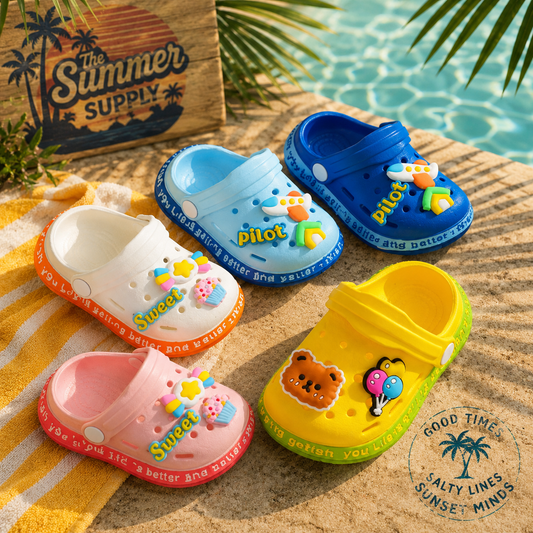 Baby Garden Clog Sandals With Cute Cartoon Design