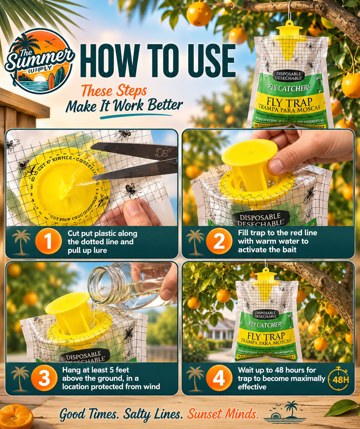 Fly Trap Bags - 1, 3, 5, or 10 Pack Options!