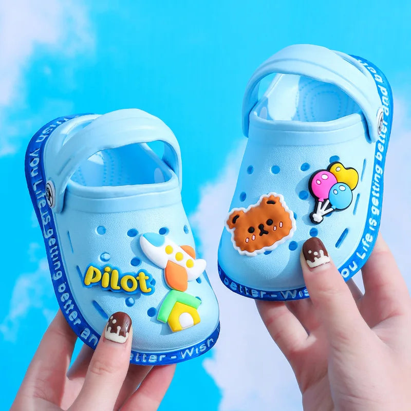 Summer Baby Shoes Sandals Cartoon Design Mules for Girls and Boys Infant Garden Shoes New Products for Children